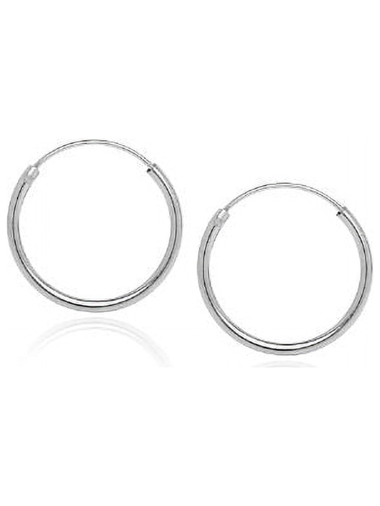 Small Circle Om Sterling Silver Earrings - DharmaShop